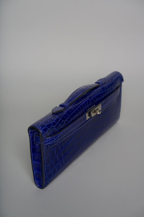 Hermes Kelly Cut in Blue Electrique Phw