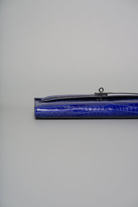 Hermes Kelly Cut in Blue Electrique Phw
