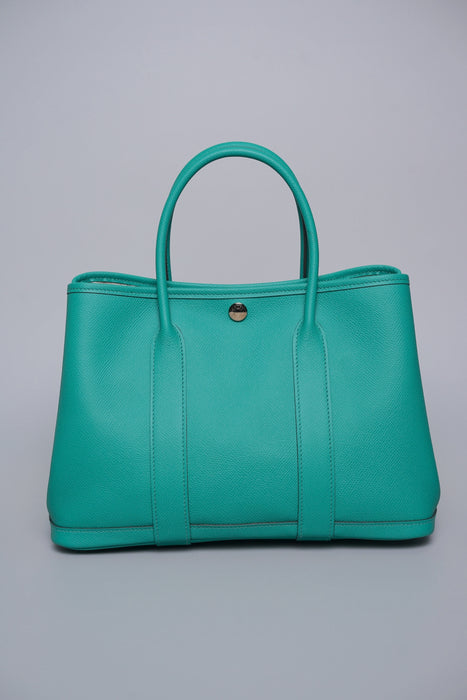 Hermes Garden Party 30 in Vert Jade Phw