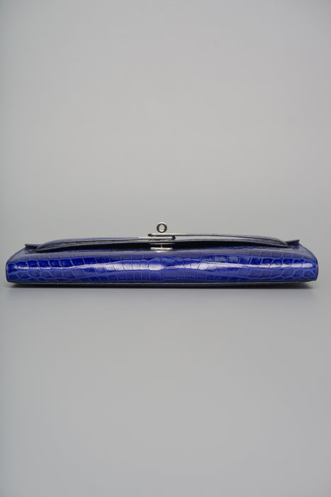 Hermes Kelly Cut in Blue Electrique Phw