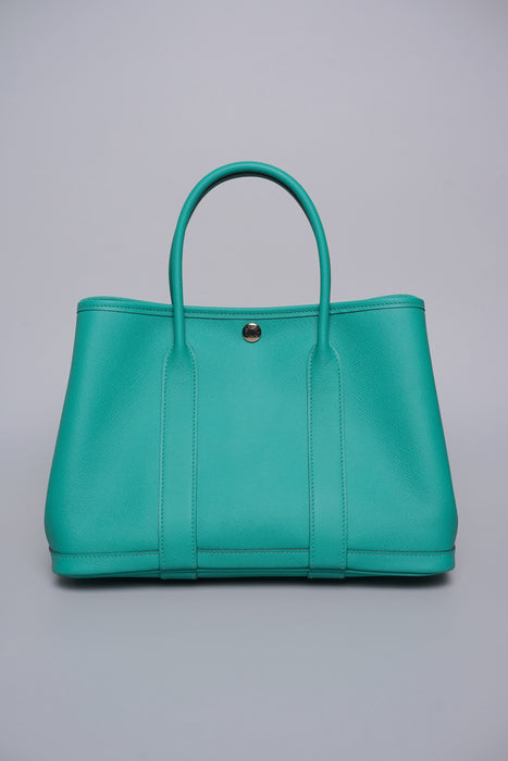 Hermes Garden Party 30 in Vert Jade Phw