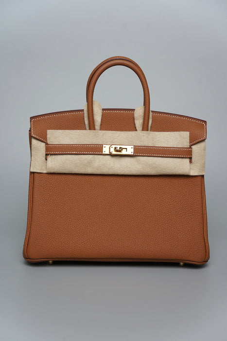 Hermes Birkin 25 in Gold Togo Ghw (Brand New)
