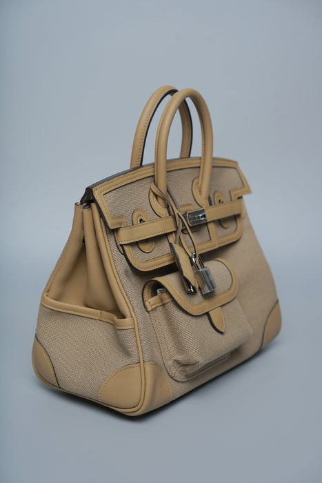 Hermes Cargo Birkin 25 in Beige Marfa / Poussiere Phw (Brand New)