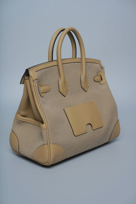 Hermes Cargo Birkin 25 in Beige Marfa / Poussiere Phw (Brand New)