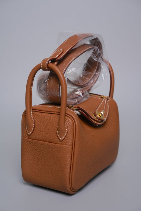 Hermes Mini Lindy II in Gold Ghw (Brand New)