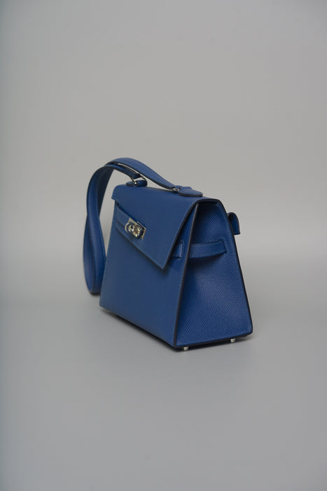 Hermes Kelly Desordre in Blue Tie Epsom Phw
