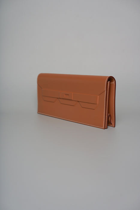 Hermes Birkin Shadow Pochette in Gold Swift (Brand New)