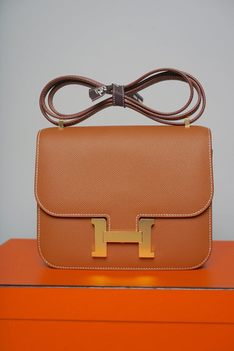 Hermes Constance 18 in Gold Epsom Ghw