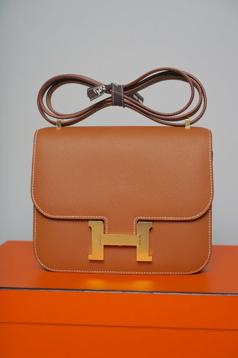 Hermes Constance 18 in Gold Epsom Ghw