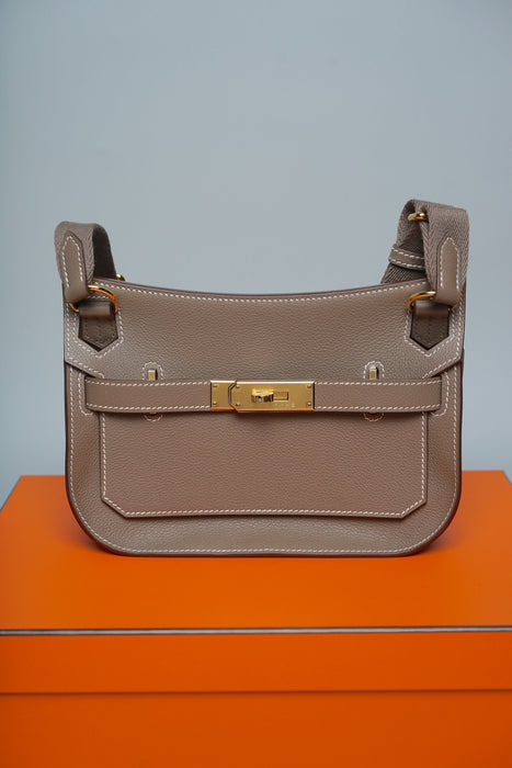 Hermes Mini Jypsiere in Etoupe Evercolor Ghw (Brand New)