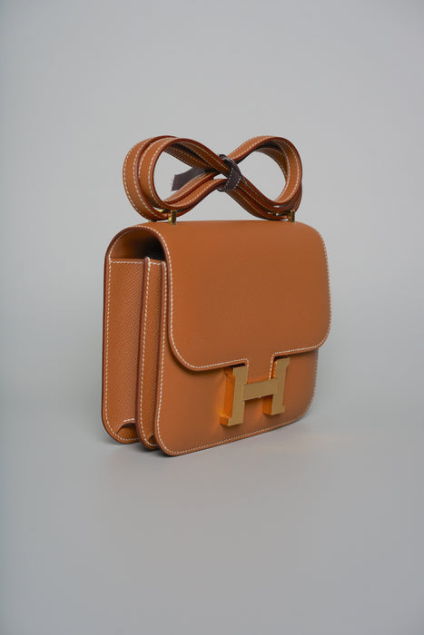 Hermes Constance 18 in Gold Epsom Ghw