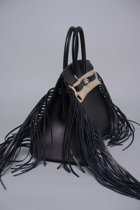 Hermes Birkin Sellier 35 Anate in Noir Evergrain Phw (Brand New)