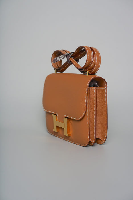 Hermes Constance 18 in Gold Epsom Ghw