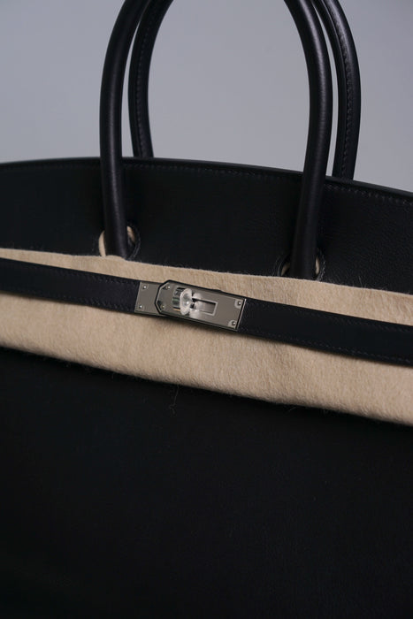 Hermes Birkin Sellier 35 Anate in Noir Evergrain Phw (Brand New)