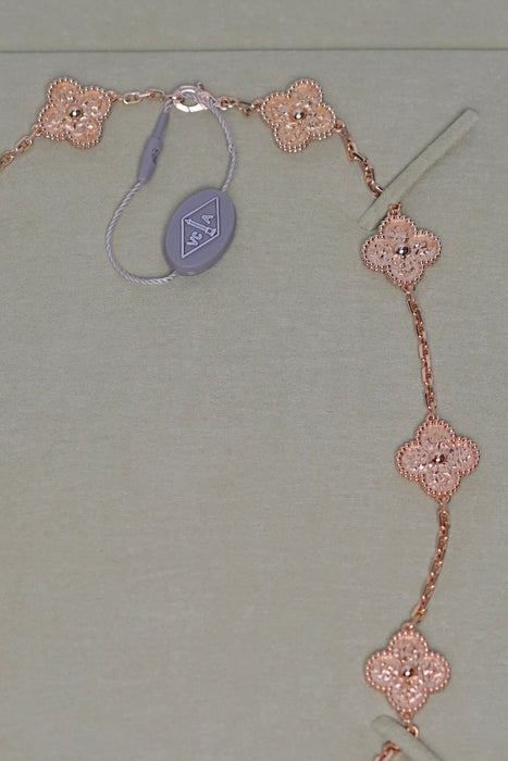 VCA Vintage Alhambra necklace, 10 motifs, Yellow Gold (Brand New)
