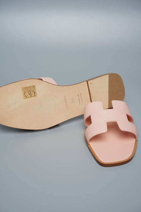 Hermes Oran Sandals in Rose Pale Size 38.5 (Brand New)