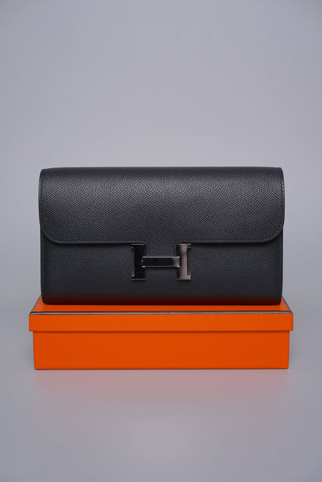 Hermes Constance To Go in Noir Epsom Phw
