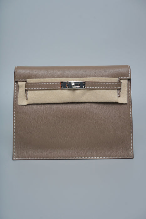 Hermes Kelly Danse in Etoupe Evercolor Phw (Brand New)