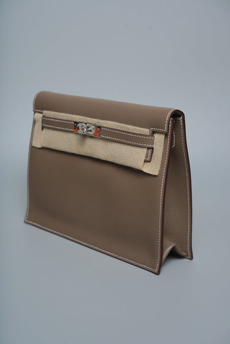 Hermes Kelly Danse in Etoupe Evercolor Phw (Brand New)