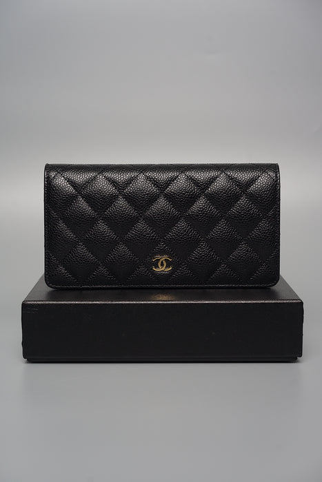 Chanel Yen Wallet in Black Caviar