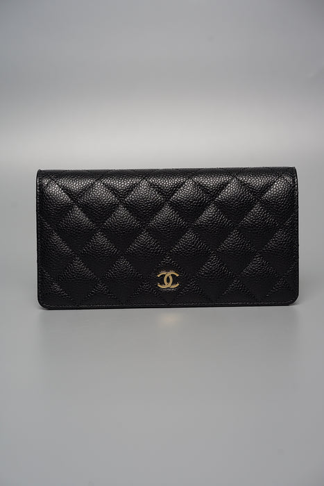 Chanel Yen Wallet in Black Caviar