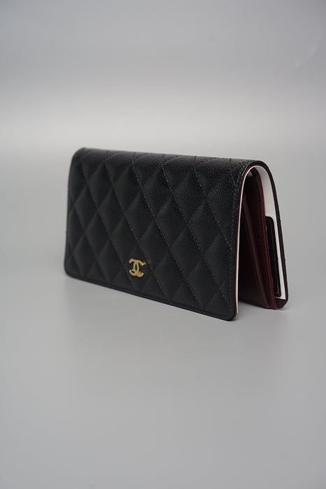 Chanel Yen Wallet in Black Caviar