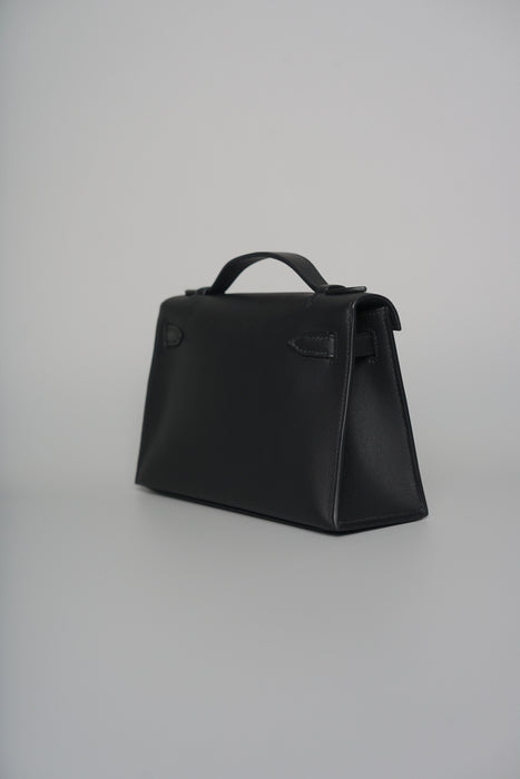 Hermes Kelly Pochette in Black Swift Phw (Brand New)