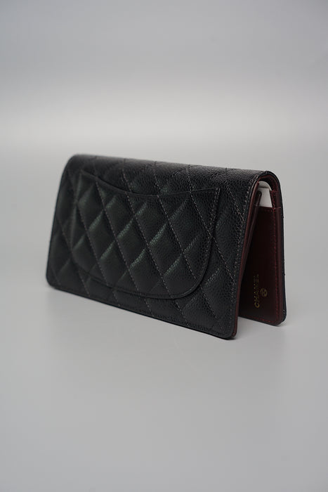 Chanel Yen Wallet in Black Caviar