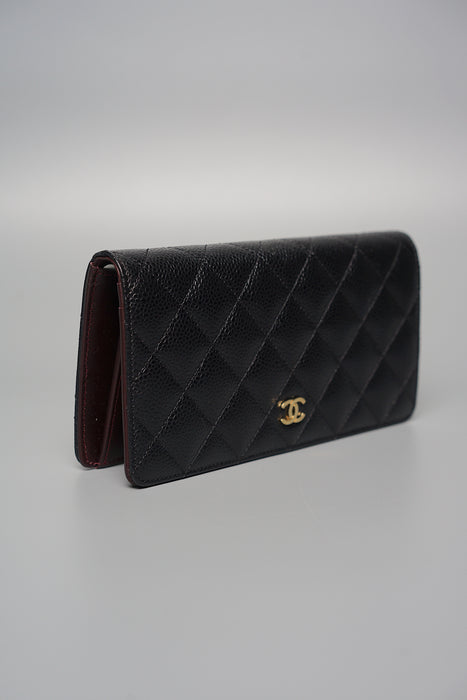 Chanel Yen Wallet in Black Caviar