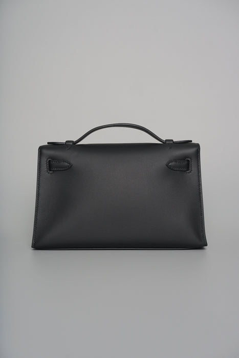 Hermes Kelly Pochette in Black Swift Phw (Brand New)