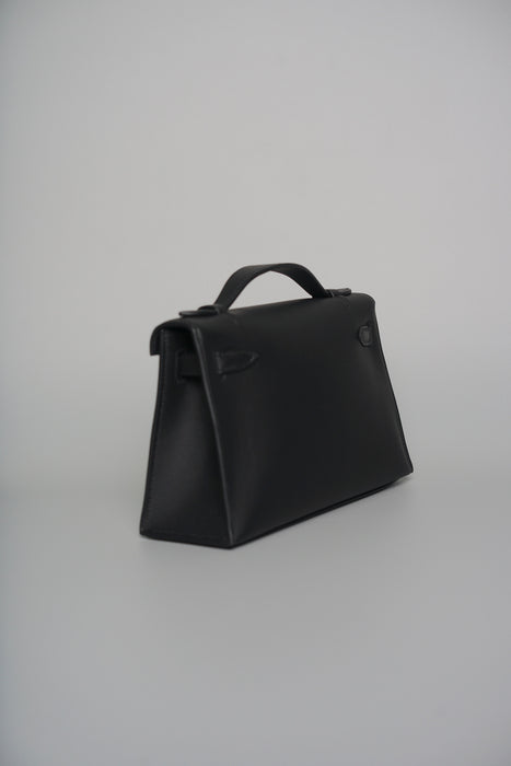 Hermes Kelly Pochette in Black Swift Phw (Brand New)