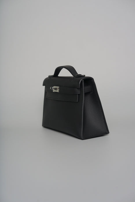 Hermes Kelly Pochette in Black Swift Phw (Brand New)