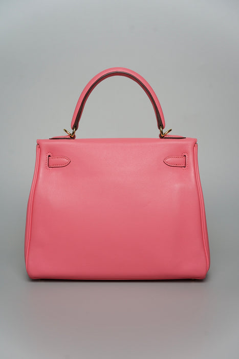 Hermes Kelly 25 Retourne in Rose Azalea Ghw