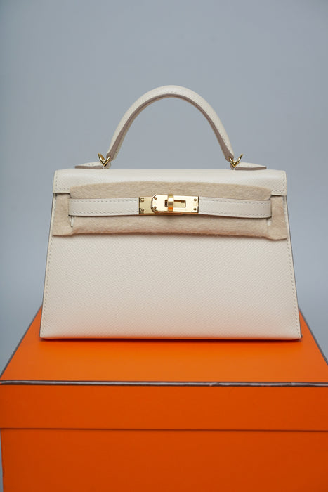Hermes Kelly 20 in Craie Ghw (Brand New)