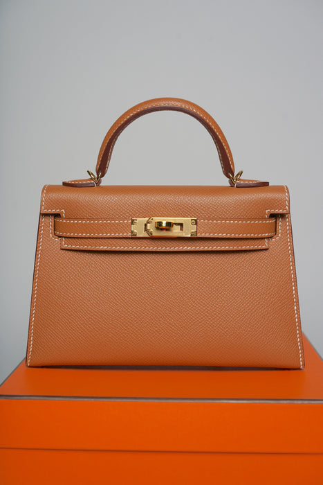 Hermes Kelly 20 in Gold Epsom Ghw