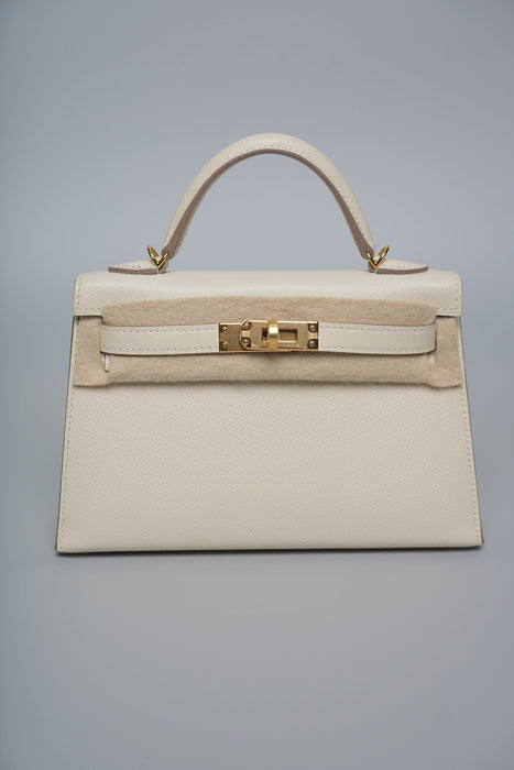 Hermes Kelly 20 in Craie Ghw (Brand New)