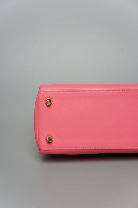 Hermes Kelly 25 Retourne in Rose Azalea Ghw