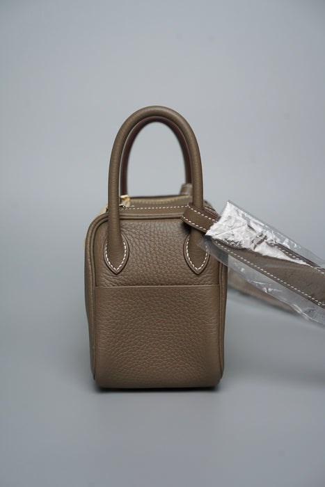 Hermes Mini Lindy ll in Etoupe Ghw (Brand New)