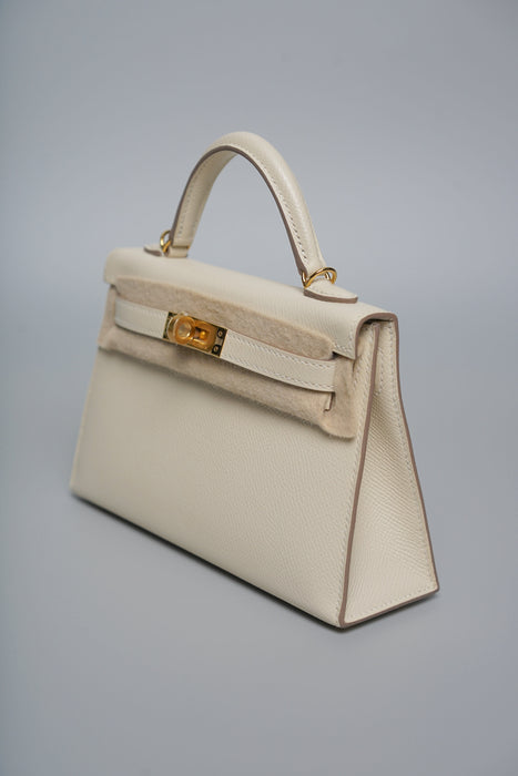 Hermes Kelly 20 in Craie Ghw (Brand New)