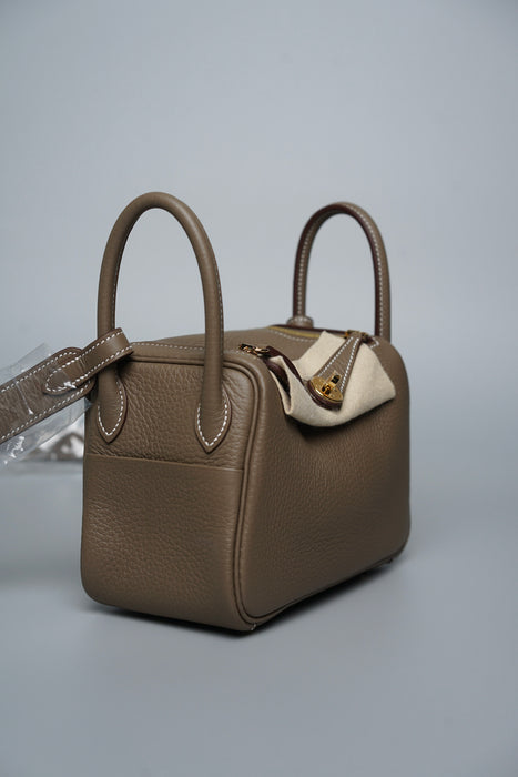Hermes Mini Lindy ll in Etoupe Ghw (Brand New)