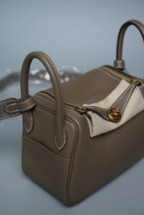 Hermes Mini Lindy ll in Etoupe Ghw (Brand New)