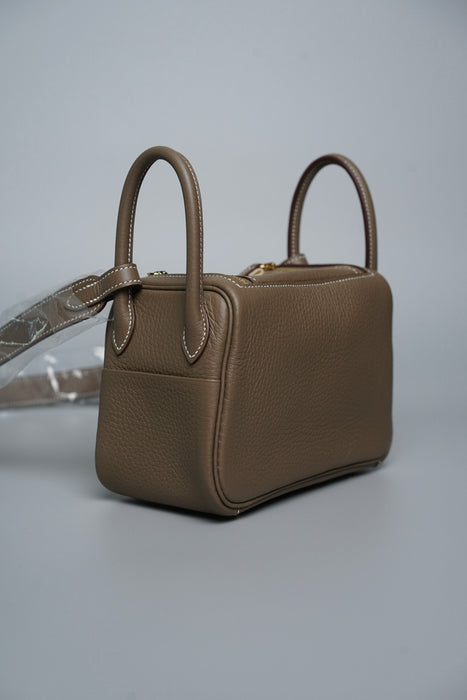 Hermes Mini Lindy ll in Etoupe Ghw (Brand New)