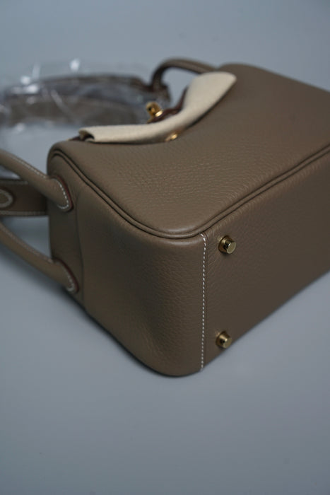 Hermes Mini Lindy ll in Etoupe Ghw (Brand New)