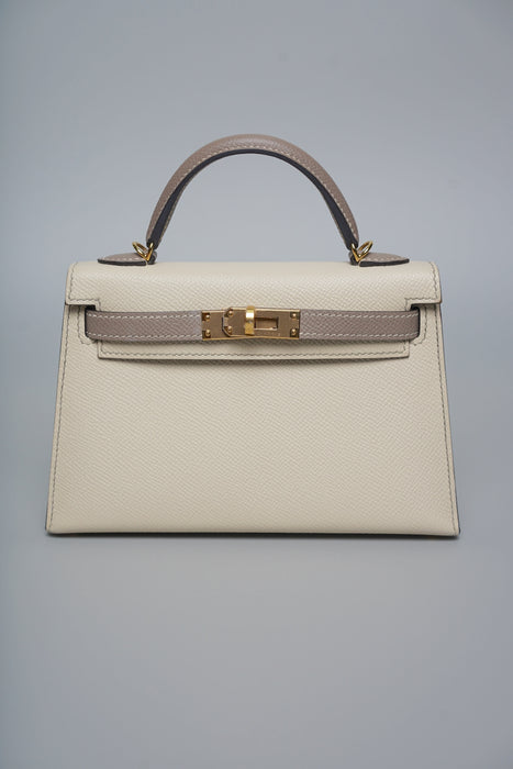 Hermes HSS Kelly 20 in Craie x Asphalt Ghw (Brand New)