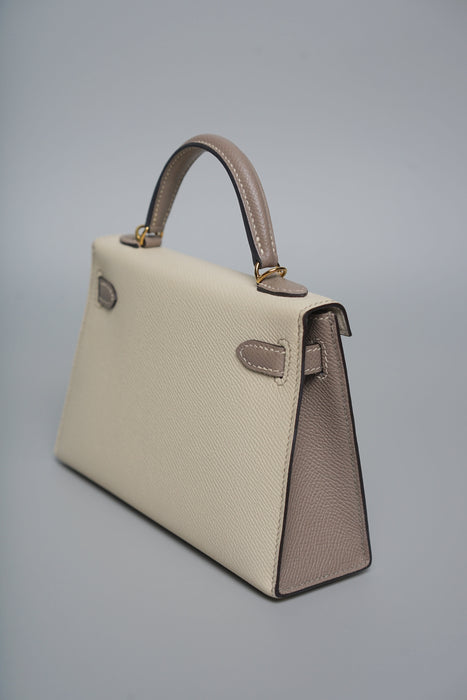Hermes HSS Kelly 20 in Craie x Asphalt Ghw (Brand New)