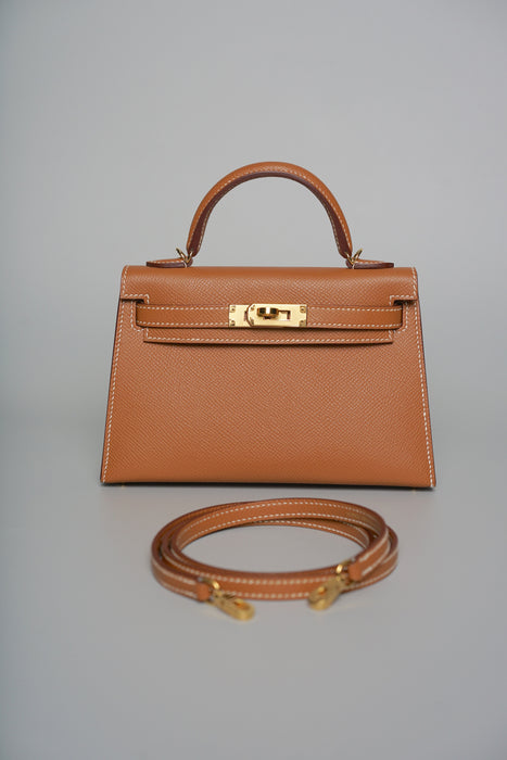 Hermes Kelly 20 in Gold Epsom Ghw
