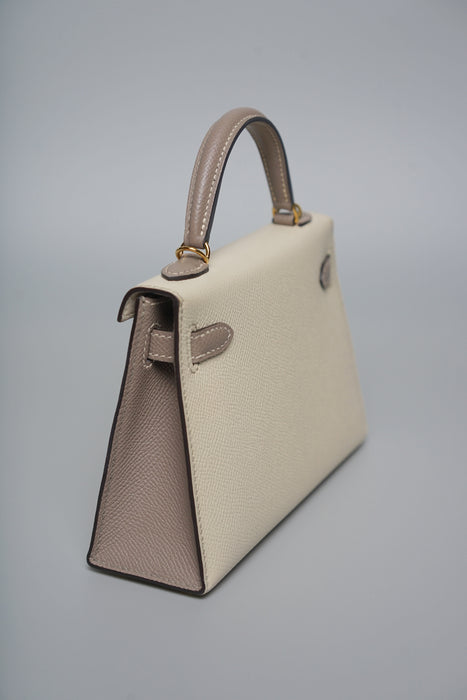 Hermes HSS Kelly 20 in Craie x Asphalt Ghw (Brand New)