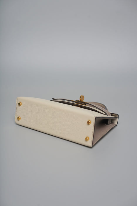 Hermes HSS Kelly 20 in Craie x Asphalt Ghw (Brand New)