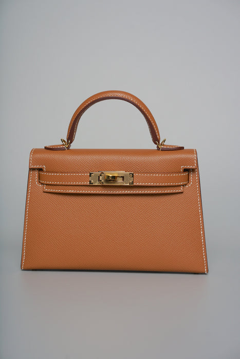 Hermes Kelly 20 in Gold Epsom Ghw