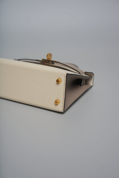 Hermes HSS Kelly 20 in Craie x Asphalt Ghw (Brand New)